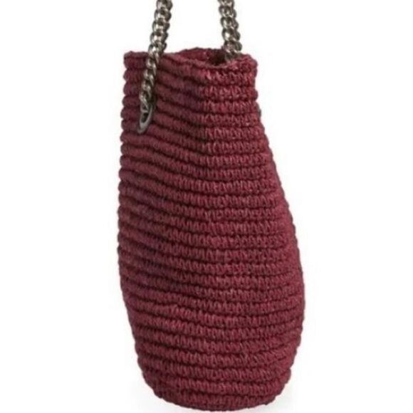 Kurt Geiger London Chelsea Raffia Tote, Shopper Hobo Bag,Deep Purple ,Eagle Head - Picture 3 of 7